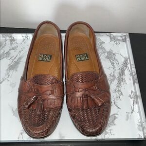 Vintage Nunn Bush Men's Brown Leather Tassel Loafers